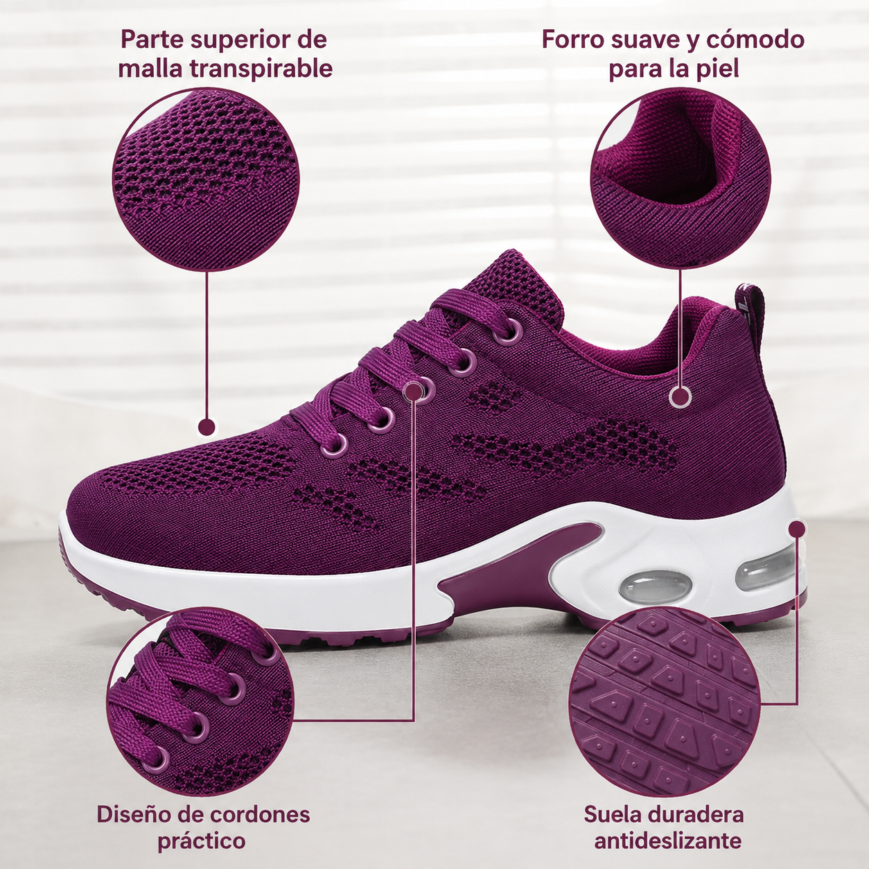 Costanera Burdeo — Zapatilla de Caminata con Cámara de Aire