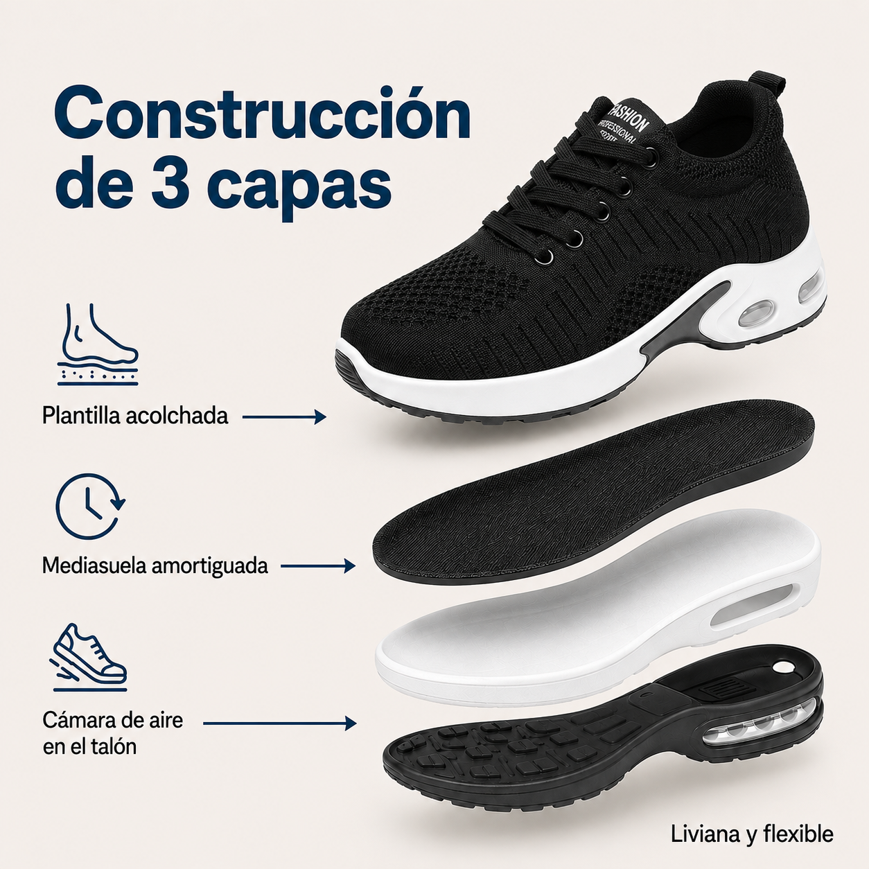 Alameda Malva — Zapatilla sin Cordones con Cámara de Aire